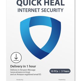 Quick Heal Internet Security Latest Version - 10 PCs, 3 Years |AI Based Device Security for Windows Pc | Internet and Banking Protection (Email Delivery in 1 Hour- No CD)